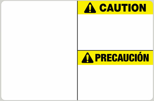 LabelTac 4 and Pro Model Die-Cut Caution/Precaución Bilingual Supply